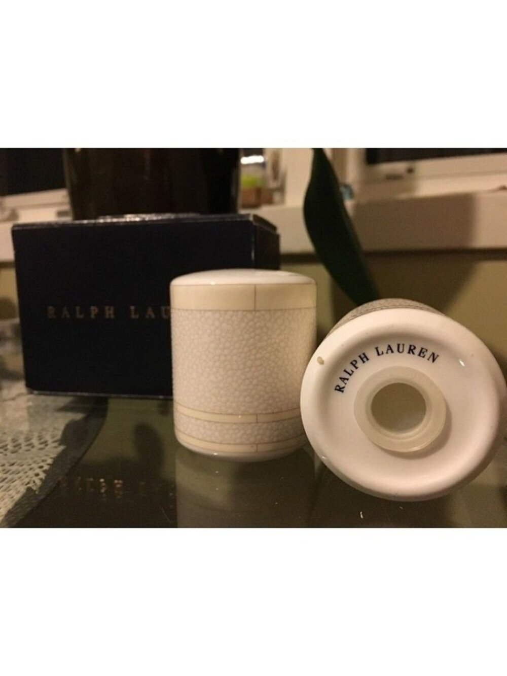 Ralph Lauren Vivienne Salt & Pepper Shakers Set Bone China NWB